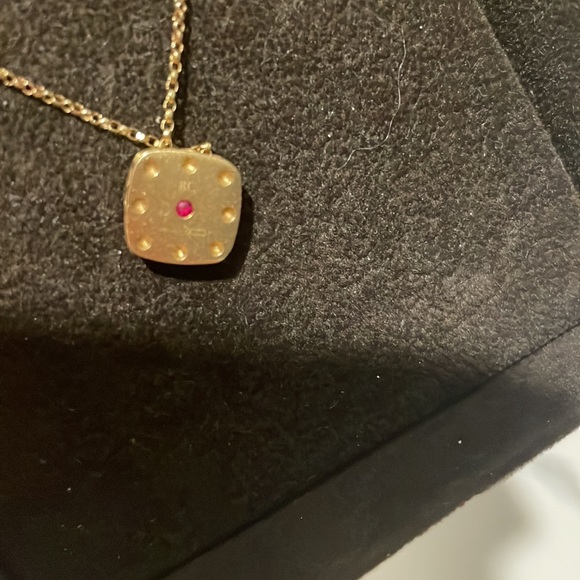 Roberto Coin Gold Pendant with White Pave Diamonds (chain included) Price FIRM - Picture 8 of 8